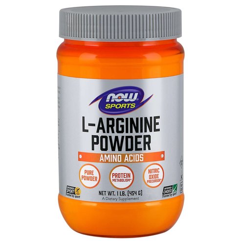 Now Foods L-Arginine Powder Хранителна добавка с аргинин, която допринася за производството на енергия в мускулите 454gr