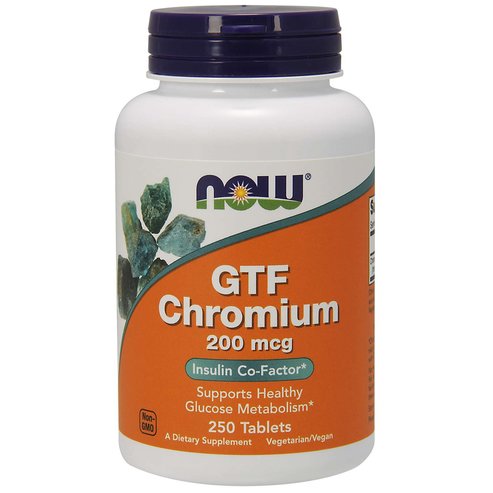 Now Foods GTF Chromium 200mcg Yeast Free Vegetarian Хранителна добавка, която регулира нивата на кръвната глюкоза 250 раздела