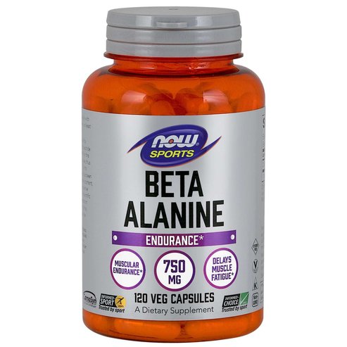 Now Foods Beta Alanine 750mg Хранителна добавка за намаляване на умората и възстановяване на напрегнатите мускули 120veg.caps
