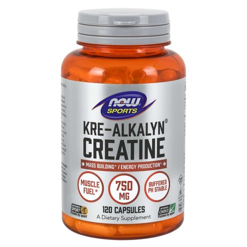 Now Foods Kre-Alkalyn® Creatine 750mg Хранителна добавка, чиста креатин формула 120 Caps