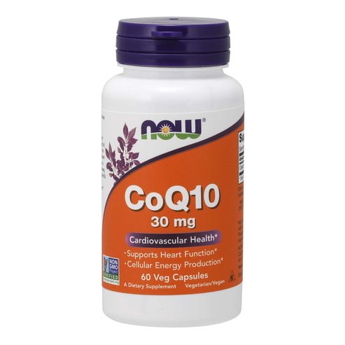 Now Foods CoQ10 30mg Хранителна добавка за здрава сърдечно -съдова система с антиоксидантно действие 60 Vegcaps