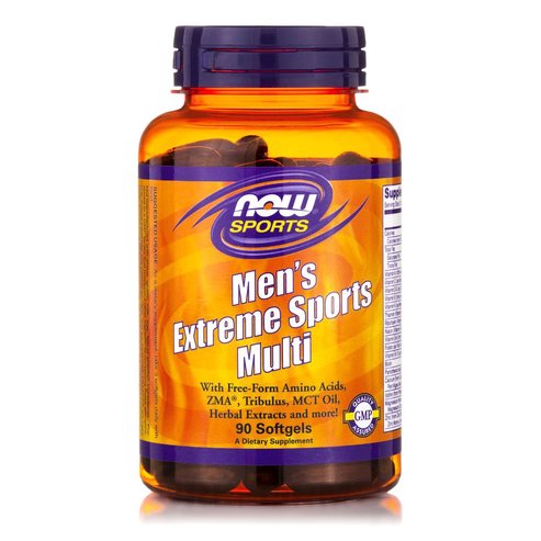 Now Foods Men\'s Extreme Sports Multi Хранителна добавка, енергийна мулти-формула за спортисти 90 softgels