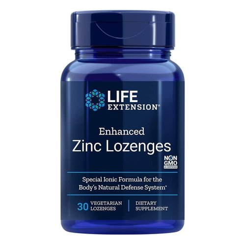 Life Extension Enhanced Zinc Lozenges (Peppermint) Хранителна добавка за нормалната функция на имунитета 30 Loz.