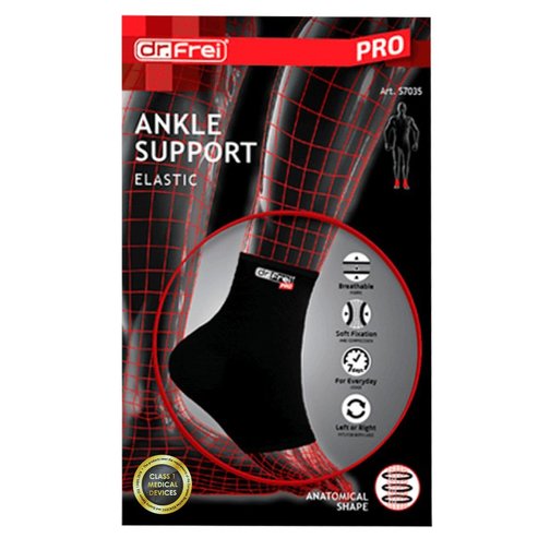 Dr. Frei Ankle Support Elastic Черен 1 бр - X Large