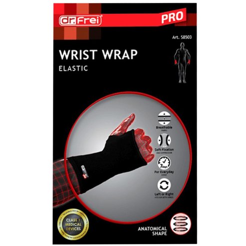 Dr. Frei Wrist Wrap Elastic Черен 1 бр - Large