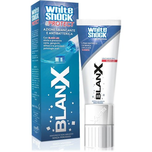 BLANX White Shock & Protect Toothpaste Паста за зъби с дълготраен избелващ ефект и антибактериална защита 50ml