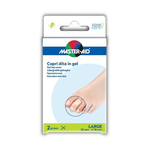 Master Aid Gel Toe Cover Гел протектор за пръсти, размер Large, 2 броя