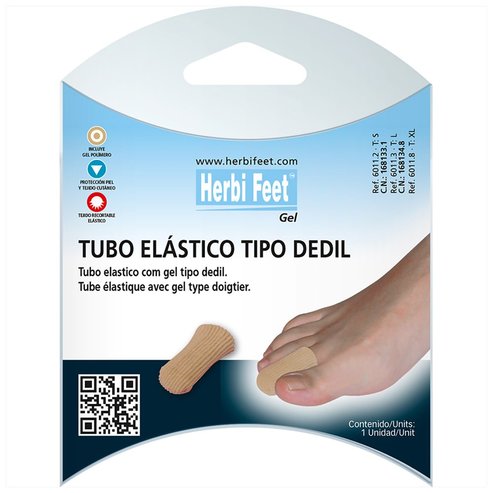 Herbi Feet Elastic Digital Cap with Gel Бежов 1 бр - Large