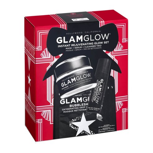 Glamglow Instant Rejuvenating Glow Set Youthmud Mask 50gr & Youthpotion Serum 10ml & 3x Bubblesheet Oxygenating Cleanse Mask
