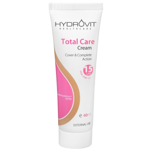 Hydrovit Total Care Cream Spf15 Дневен крем с цвят, покриващо действие и защита от слънцето 40ml