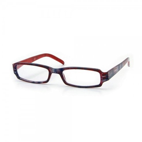 Eyelead Унисекс червени карирани очила за четене с костна рамка E115