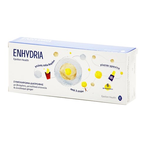 Enhydria Хранителна добавка за намаляване на умората, с витамини, минерали и екстракт от джинджифил 6 Sach. x 15ml