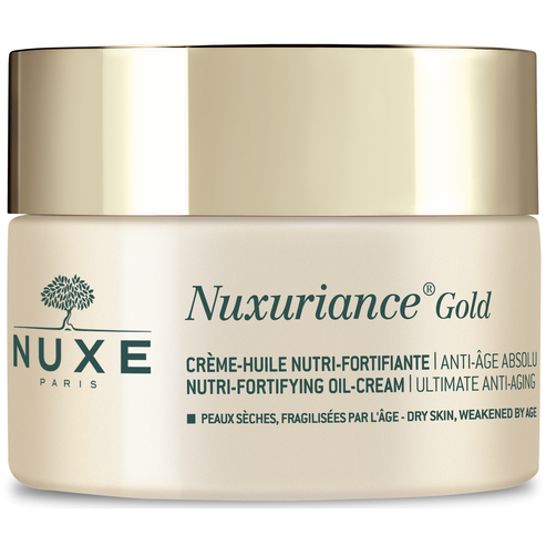 Nuxe Nuxuriance Gold Nutri-Fortifying Oil-Cream Богат дневен крем за подхранване и абсолютно против стареене на суха кожа 50ml