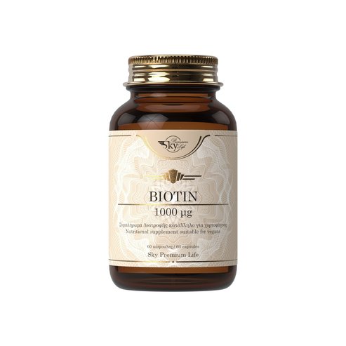 Sky Premium Life Biotin Хранителна добавка с биотин за здравето на косата и кожата 60caps