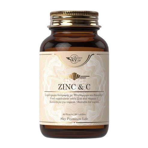 Sky Premium Life Zinc & Vitamin C 60 таблетки