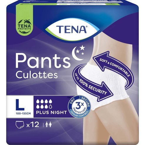 Tena Pants Plus Night Unisex 12 бр - Large 100-135cm