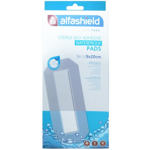 AlfaShield Sterile Self-Adhesive Waterproof Pads 5 бр - 9x20cm
