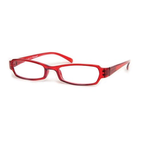 Eyelead Унисекс очила за четене червени с костна рамка E109