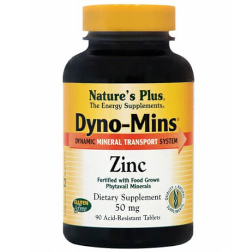 Natures Plus Dyno-Mins Zinc 50mg Хранителна добавка с цинк 90 Tablets