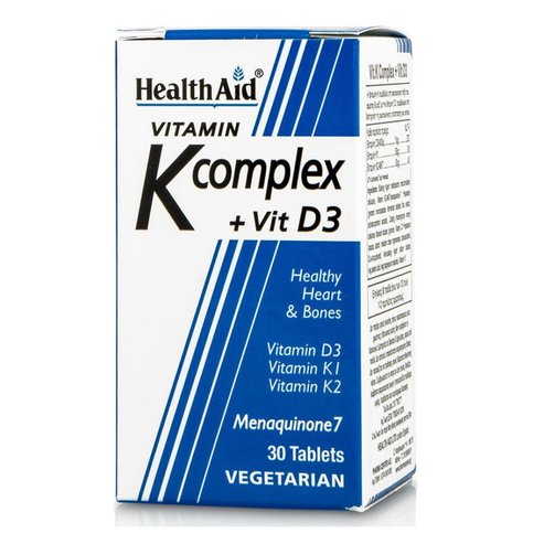 Health Aid K Complex & Vit D3 Таблетки за здрави кости и сърце 30 табл.