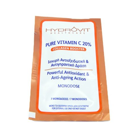 Hydrovit Pure Vitamin C 20% Collagen Booster Овлажняващ антиоксидантен серум 7 Дневна грижа 7 монодози