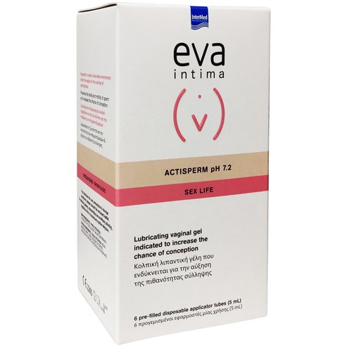 Eva Intima Actisperm pH 7.2 Sex Life Lubricating Vaginal Gel to Increase the Chance of Conception 6x5ml