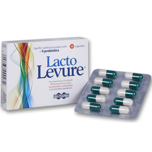 Uni-Pharma Lacto Levure 4 Probiotics Хранителна добавка с 4 пробиотика 10caps