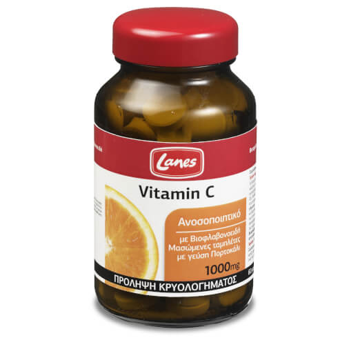 Lanes Витамин  C 1000mg, Хранителна добавка с витамин  C & Биофлавоноидите за укрепване на имунната система 60 таблетки