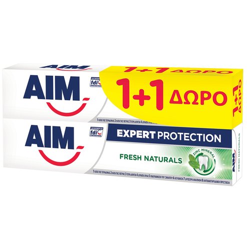 Aim PROMO PACK Expert Protection Fresh Naturals Toothpaste 2x75ml 1+1 Подарък