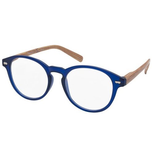 Eyelead Унисекс очила за четене синьо с дървена ръка Ε185