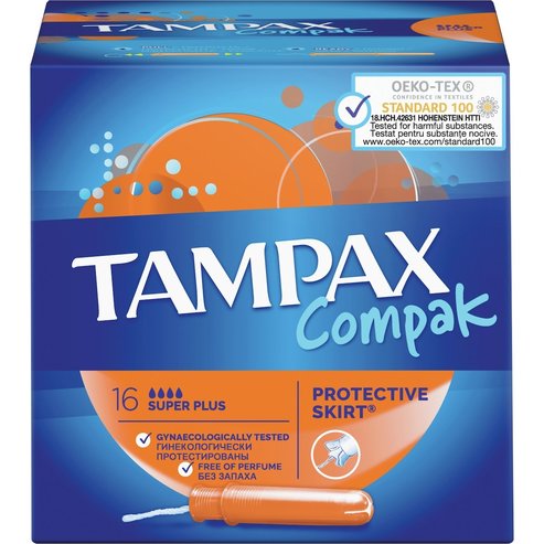 Tampax Compak Super Plus Protective Skirt 16 броя