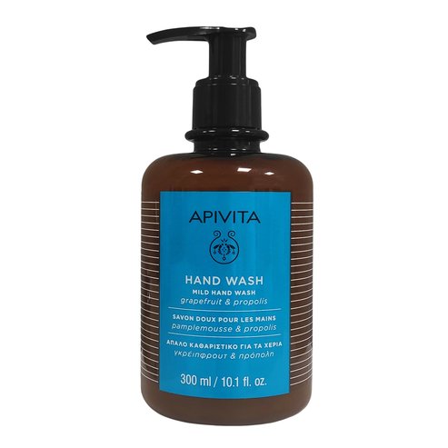 Apivita Mild Hand Wash Нежно почистващ течен сапун за ръце с грейпфрут и прополис 300ml
