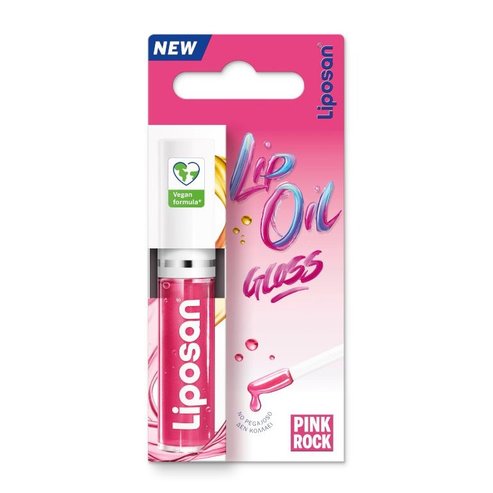 Liposan Lip Oil Gloss Pink Rock Мазен блясък за устни за усещане за блясък и тумор на устните 5.5ml