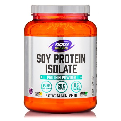 Now Foods Soy Protein Isolate Non-GMO Vegetarian Unflavored Powder Висококачествен пълноценен протеинов зеленчуков източник 544g
