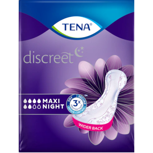 Tena Discreet Maxi Night Много абсорбиращи салфетки нощ 12 парчета