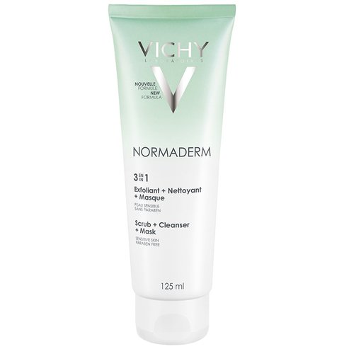 Vichy Normaderm 3 in 1 Scrub + Mask + Cleanser 125ml