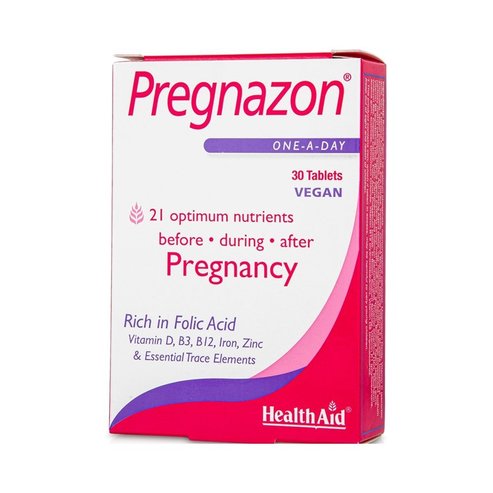 Health Aid Pregnazon Хранителна добавка за всички етапи на бременността 30tabs