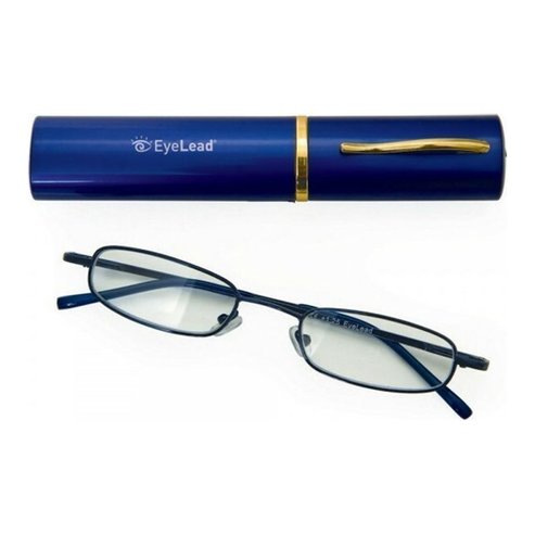 Eyelead Pocket Сини джобни очила за четене, с метална рамка